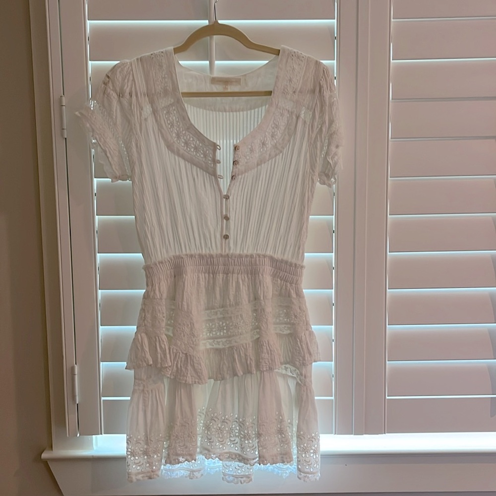 White loveshackfancy mini dress